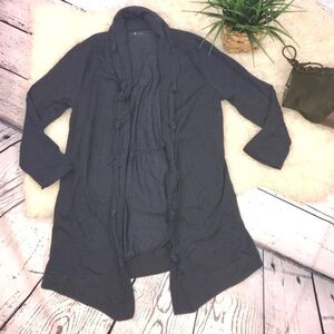 Three Dots Blue Knot Accent Open Lightweight Layering Cardigan Size Small